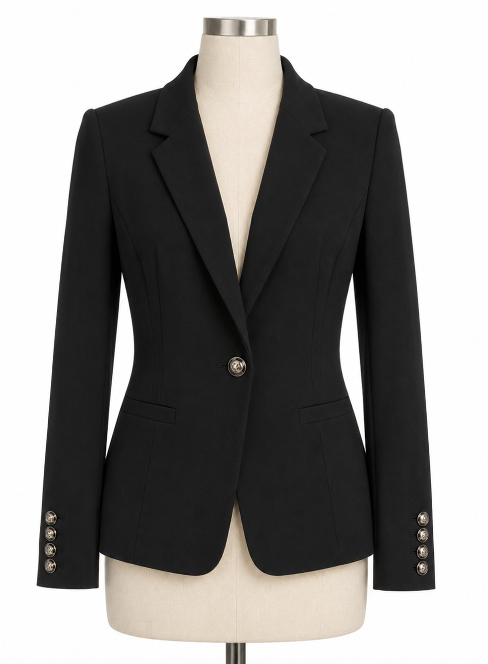 NEW WHITE HOUSE BLACK MARKET WHBM SINGLE BUTTON STRETCH SCUBA BLAZER JACKET 14